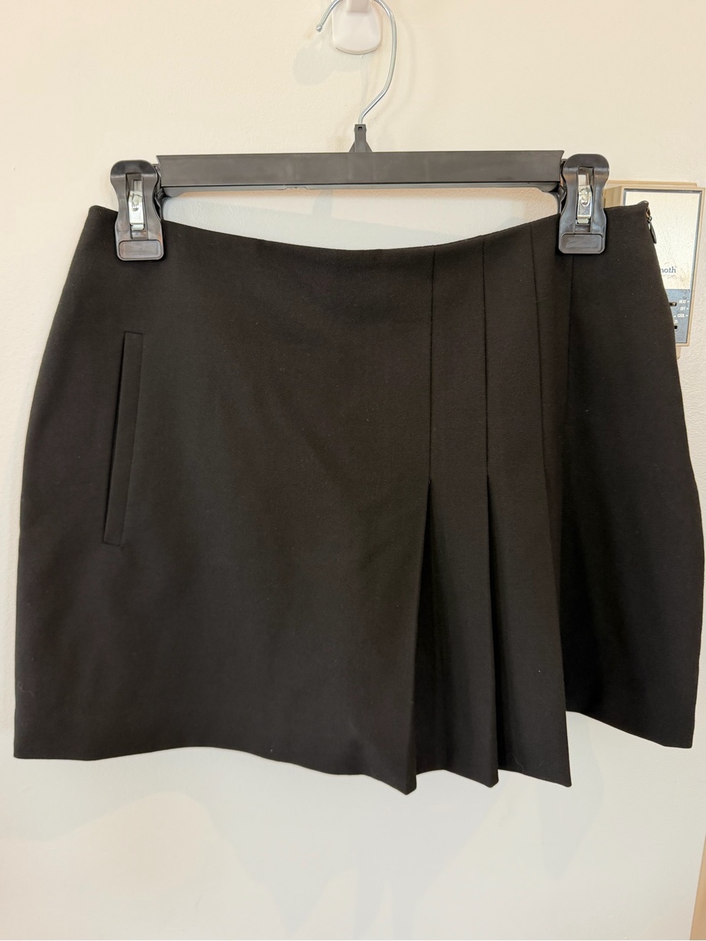 Zara Black Mini Skirt with Front Slit